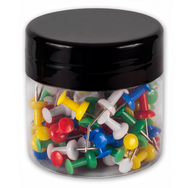 100pcs/Box Colored Cork Board Safety Plastic Push Pins Cork world