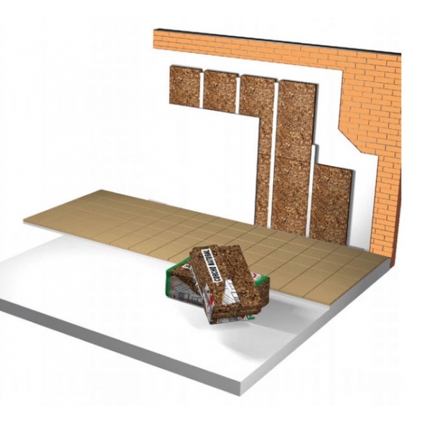 Expanded insulation cork board 40x500x1000mm
