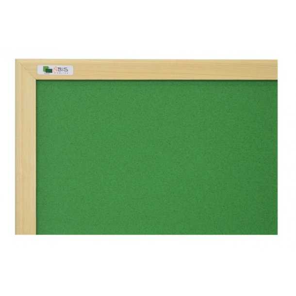 DARK GREEN cork board 90x120cm with a wooden frame Coloured cork