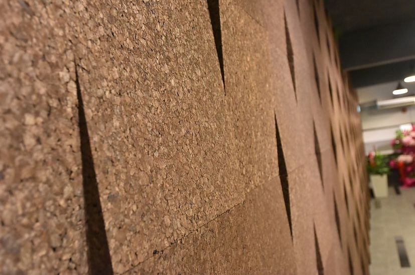 Decorative expanded 3D facade wall cork panel Taper 2050x500x500mm