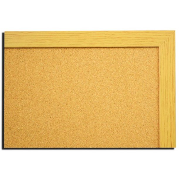 NATURAL OAK MDF framed cork pin board 80x100cm NATURAL OAK MDF framed