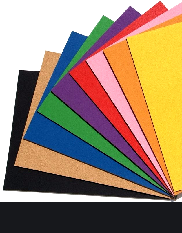 Black Cork Board Sheets Coloured Tiles For Wall