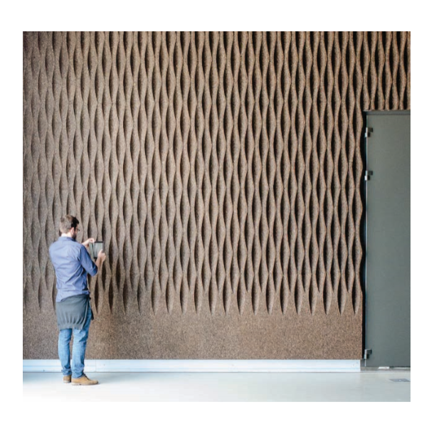 Facciata Di Sughero Espanso Decorativo 3d Wave L2 70x500x1000mm Facciata Di Sughero Espanso Decorativo 3d Esperti Di Sughero Naturale