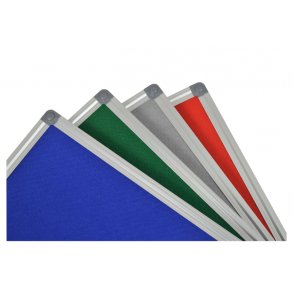 Farverig boarder tekstil opslagstavler i aluminiumsrammen