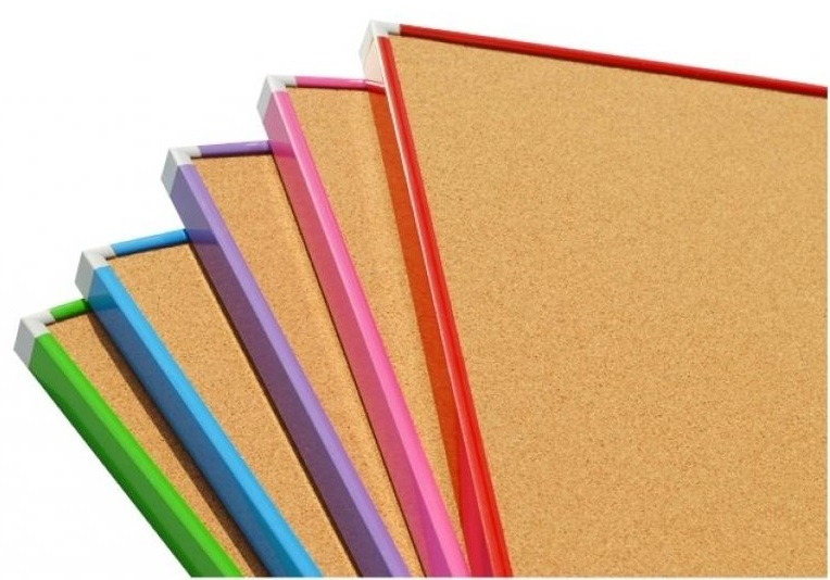 Cork pin boards with an coloured aluminium frame Experts in cork