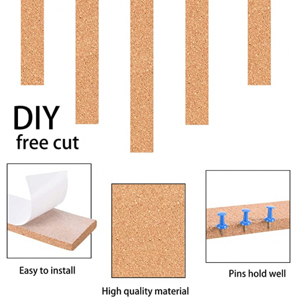 Self adhesive cork strip 5mm x 50mm x 25m Self adhesive cork strips