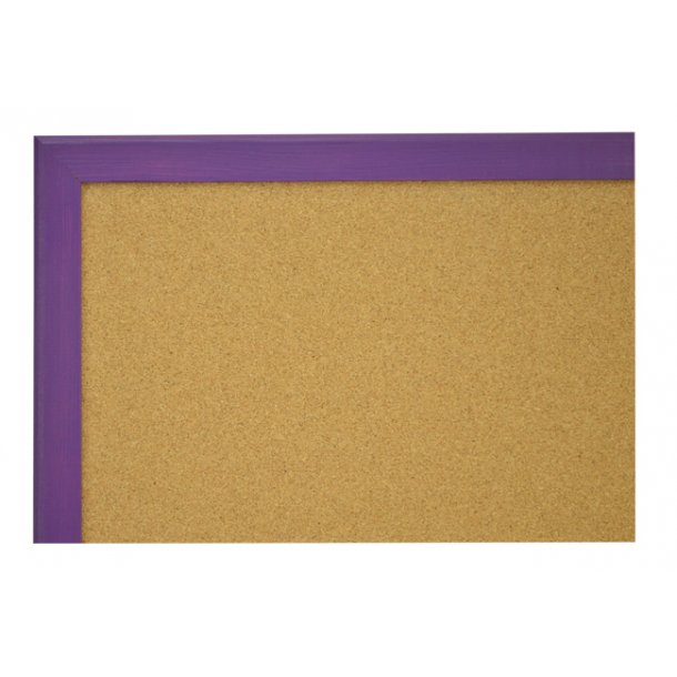 PINK framed cork notice board 60x90cm Coloured wood framed cork