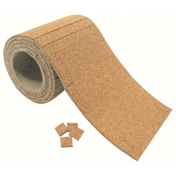 Cork pads 2x16x18mm in roll "AutoAdhesive" 2mm cork + 2mm foam 12