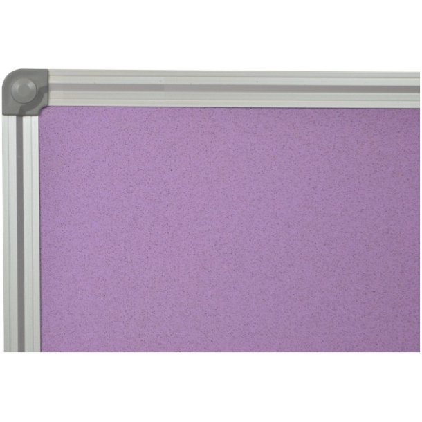PURPLE cork memo board 90x120cm with an aluminium DecoLine frame