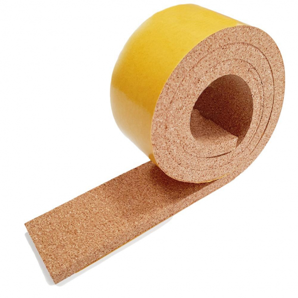 Self adhesive cork strip 10mm x 500mm x 15m - Self adhesive cork strips